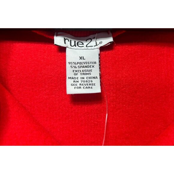 Rue 21 - Women's 1/2 Zip Long Sleeve Shirt - Red - Extra Large - Picture 8 of 12